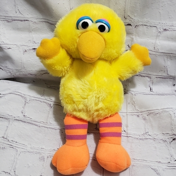 Sesame Street Hasbro Stuffies Big Bird 12" Stuffed Animal Plush Vtg Pot Bellied - Picture 1 of 8